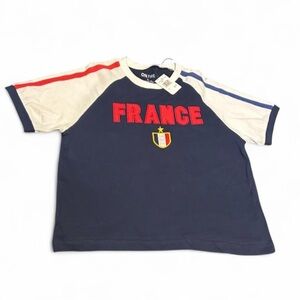 France navy blue cotton t-shirt